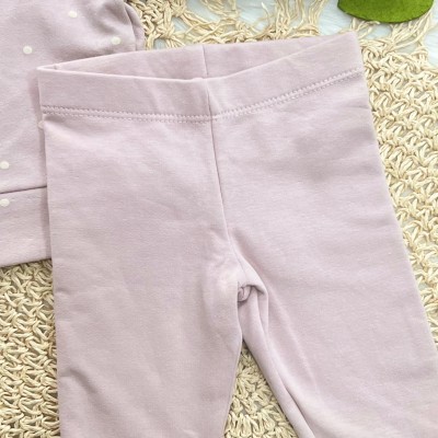 Conj. Jaqueta de Moletom Poá e Calça Legging - Lilás